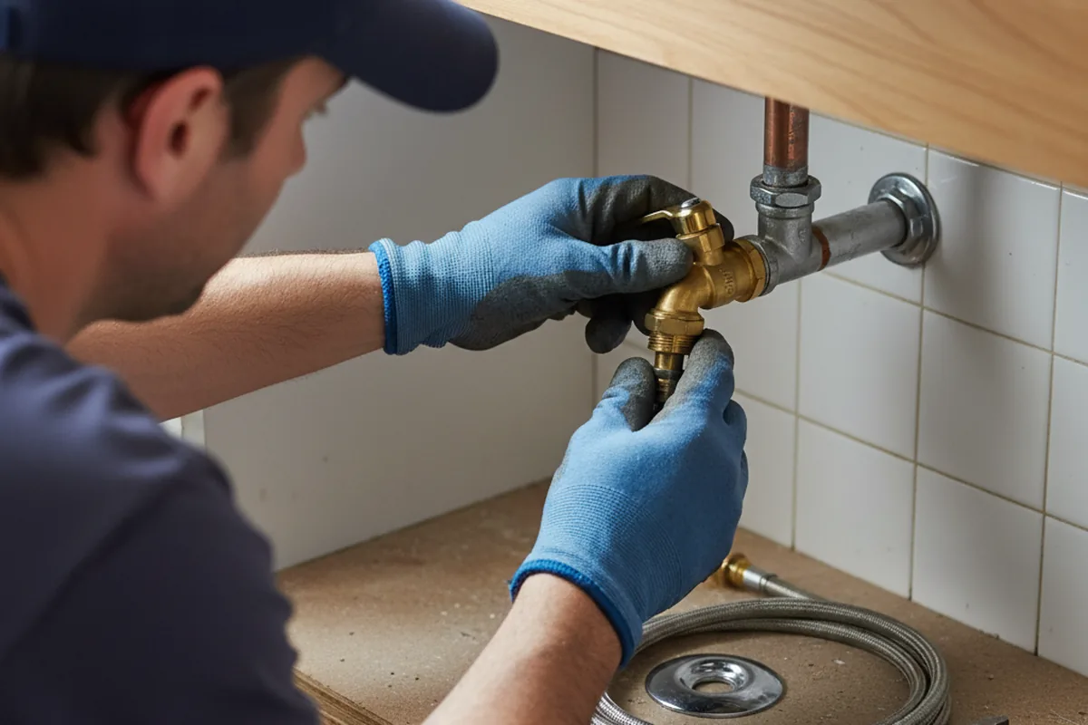 Shutoff valve and fitting work during Repiping in Webster